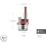 Karaca Mastermaid Prosteel Cam Mutfak Robotu Uzun Blender Ayaklı 6 Bıçaklı 2500 W Rosegold - Görsel 2