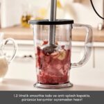 Karaca Mastermaid Prosteel Cam Mutfak Robotu Uzun Blender Ayaklı 6 Bıçaklı 2500 W Rosegold - Görsel 4