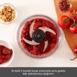 Karaca Mastermaid Prosteel Cam Mutfak Robotu Uzun Blender Ayaklı 6 Bıçaklı 2500 W Rosegold - Görsel 5