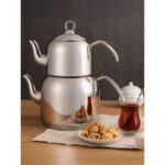 Hascevher Enzo Maxi Aile Boy Çaydanlık 2 lt Paslanmaz Çelik Modern Tasarım