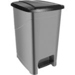 Tasarım Evi Iç Kovalı Slim Pedallı Banyo Mutfak Çöp Kovası - 40 Litre - Antrasit - Görsel 2