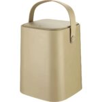 Tasarım Evi 8 Lt Click Kapaklı Tutma Saplı Iç Kovalı Tezgah Üst Mutfak Çöp Kovası - Latte (Büyük Boy) Yedek Clipsli - Görsel 4