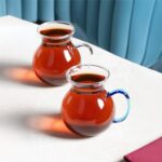 Perotti Keyfi Ala 6'lı Desensiz Borosilikat Cam Kulplu Şeffaf Çay Bardağı Modern Tasarım - Görsel 2