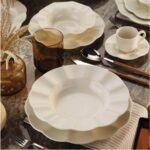 Kütahya Porselen MLN37YT740694 Milena 37 Parça 8 Kişilik Yemek Takımı Krem