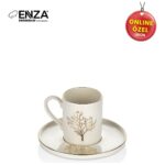 Enza Hayat Ağacı 6'lı Porselen Fincan Takımı 12 Parça - Görsel 3