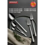 Kahramanlar Lilyum 60 Parça Çatal Kaşık Takımı - Görsel 2