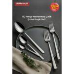 Kahramanlar Lilyum 60 Parça Çatal Kaşık Takımı - Görsel 3