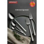 Kahramanlar Lilyum 60 Parça Çatal Kaşık Takımı - Görsel 5