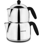 Korkmaz Orbit Maxi 2 lt Çaydanlık Seti - 18/10 Cr-Ni Paslanmaz Çelik, İndüksiyon Tabanlı, Ergonomik Saplı - Görsel 2