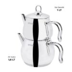 Emsan Lina Midi Çaydanlık Takımı İnox 1 - 1.6 Lt - Görsel 5