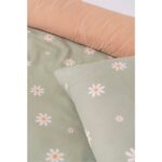 Riva İstanbul Minimal Yeşil Papatya Çift Kişilik Nevresim Takımı Pamuklu - Görsel 4