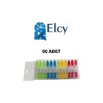 Elcy 60 Adet Çamaşır Mandalı Iz Bırakmaz 60`li Ip Mandalı