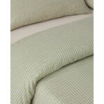 English Home Border Line Kolay Ütülenir Tek Kişilik Nevresim Takımı 160X220 cm Yeşil-Bej - Görsel 3