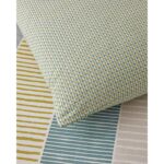 English Home Border Line Kolay Ütülenir Tek Kişilik Nevresim Takımı 160X220 cm Yeşil-Bej - Görsel 4