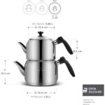 Karaca Asiye İndüksiyon Tabanlı Mini Çelik Çaydanlık Takımı - Görsel 2