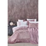 Elart Çeyiz Paketi 10 Parça (Yatak Örtüsü+Nevresim Takımı+Battaniye) Bahar Gülkurusu