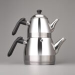 Schafer Luz Orta Boy Çelik Çaydanlık Takımı 3 Parça Siyah - Görsel 3