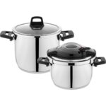 Schafer Cooky Düdüklü Tencere Seti 4+6,5 L-Siyah/Gri - Görsel 2