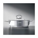 Nehir Silver Paslanmaz Çelik Sahan Seti - Gri - 18 cm + 20 cm - Görsel 2