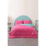 Karaca Home Smart Comfort Raspberry Çift Kişilik Mikrofiber Uyku Seti, Klasik Desen ve Lastikli Çarşaf, 195x215 cm - Görsel 4