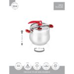 Hascevher Esila 12 lt Güveç Düdüklü Tencere Kırmızı - Görsel 3