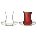 Madame Coco Emprise 8 Parça Cam Çay Bardağı ve Tabak Seti Klasik ve Modern Şık Tasarım - Görsel 4