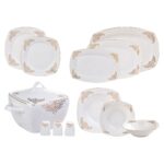 Emsan Melis 60 Parça 12 Kişilik Gümüş Desenli Porselen Yemek Takımı – Şık Tasarım ve Uzun Ömürlü Kullanım - Görsel 5