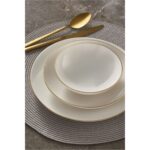 Güral Porselen Atina 18 Parça Gold Bone 6 Kişilik Yemek Takımı – Şık, Dayanıklı ve Zarif Tasarım - Görsel 4
