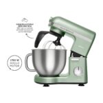 Karaca Mastermaid Chef Pro Çift Kollu Stand Mikser 1750W, 5 L Paslanmaz Çelik Hazne, Soft Green, 6 Kademeli Hız Ayarı - Görsel 3