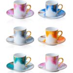 Acar Brush 6 Kişilik 12 Parça Kahve Fincanı Takımı - 90 ml - Görsel 5