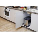 Pyramith 12+12 Litre Antrasit Teleskopik Raylı Paslanmaz Çöp Kovası (P-9456) - Görsel 5