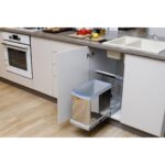 Pyramith 24 Litre Gri Teleskopik Raylı Paslanmaz Çöp Kovası (P-9453) - Görsel 3