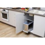 Pyramith 24 Litre Gri Teleskopik Raylı Paslanmaz Çöp Kovası (P-9453) - Görsel 4