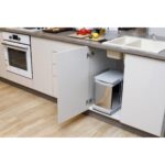 Pyramith 24 Litre Gri Teleskopik Raylı Paslanmaz Çöp Kovası (P-9453) - Görsel 5