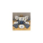Demet Çeyiz Aksesuar Takım Kahvaltı Blue Magıc 46 Parça 12 Kişilik