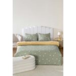 Riva İstanbul Yeşil Papatya Tek Kişilik Nevresim Seti Pamuklu - Görsel 2