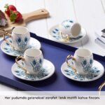 Karaca İznik 6 Kişilik Kahve Fincan Takımı 80 ml - Görsel 4