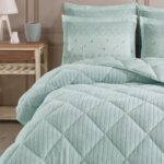 Otelonia Striped Jakarlı Wellsoft Çift Kişilik Uyku Seti Lastikli Çarşaflı 4 Parça - Görsel 2