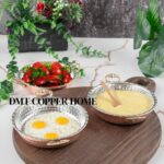 Dmt Copper Home Bakır Kahvaltılık Tabak Tava Model Mini 3'lü Set Kırmızı - Görsel 2