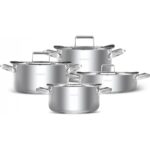 Karaca Montreal Indüksiyon Tabanlı 8 Parça Çelik Tencere Seti