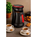 Awox Sparkling Nar Çiçeği Renkli Elektrikli Kahve Makinesi – Şık Tasarım, Kolay Kullanım ve Hızlı Pişirme