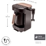 Karaca Hatır Barista Türk Kahve Makinesi – 5 Fincan, Süt Köpürtme ve Sütlü İçecek Hazırlama Özellikli, Kolay Temizlenen Ceviz Kahverengi - Görsel 5