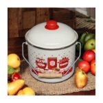 Alev Emaye Bakraç  Yoğurt Bağraç Bakliyat Kabı Seti 26 cm 8 Litre