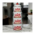 Alev Emaye Bakraç  Yoğurt Bağraç Bakliyat Kabı Seti 26 cm 8 Litre - Görsel 2