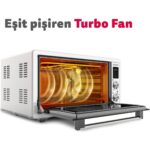 Simfer Turbo Midi Fırın Inox 45 Lt Paslanmaz Çelik Krom Tepsili Ayarlanabilir Isı ve Zamanlayıcı Özellikli - Görsel 5