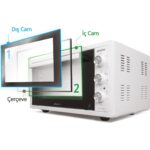 Simfer 4552 Yoğurt Yapma Fonksiyonlu Camlı Kapak Turbo Beyaz 45 Lt Midi Fırın - Görsel 4