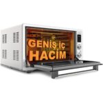 Simfer 7003 Yoğurt Yapma Fonksiyonlu Çift Camlı Kapak Turbo İnox Gri 70 Lt Midi Fırın - Görsel 5