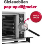 Simfer M4507 45 lt Inox Paslanmaz Çelik Midi Fırın – Turbo Pişirme, Yoğurt Yapma ve Enerji Tasarruflu Çok Fonksiyonlu - Görsel 4