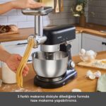 Karaca Multicast Plus Döküm Kıyma Çekme/Kurabiye Aparatlı Hamur Yoğurma Makinesi Black 1000w 5l - Görsel 5