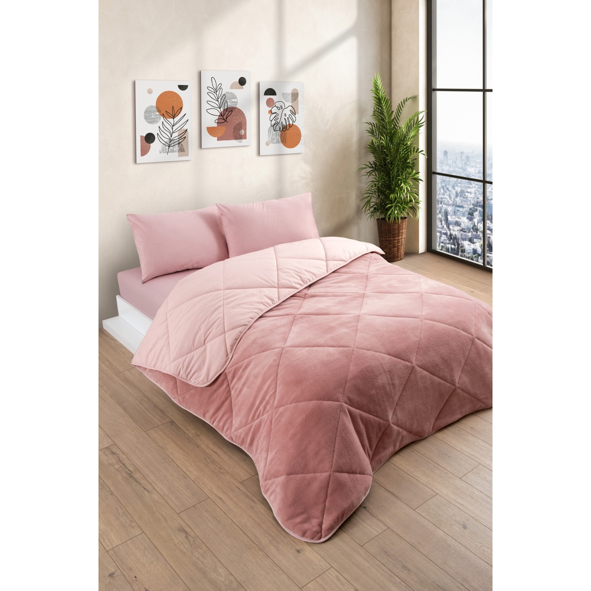 110001191080327.jpg Formeya Tek Kişilik Wellsoft Yorgan Uyku Seti - Lastikli Çarşaflı Yastık Kılıflı Tek Kişilik Uyku Seti - Görsel 1